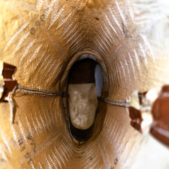 Honey Color Ostrich Leg Cowboy Boots in Men's Size 11D *READ* - Picture 12 of 12